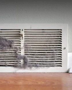 Comparison of clean and dirty HVAC air filters